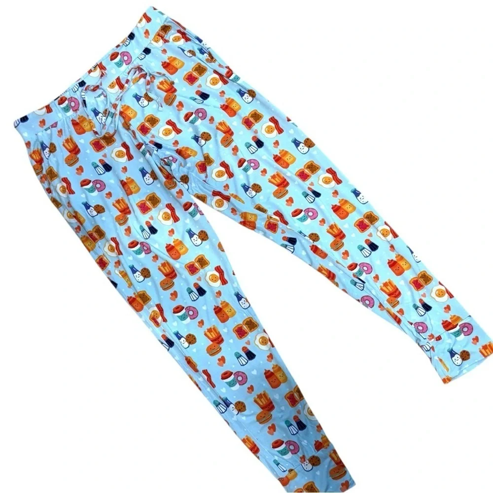 Little Bum Bums Bamboo Pajama Pants Women’s Small – Breakfast Print